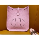 Mini Evelyn pink tc leather silver buckle